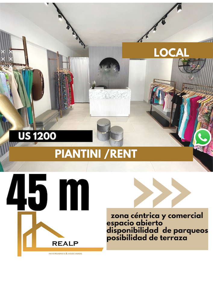 oficinas y locales comerciales - Local de oportunidad Piantini