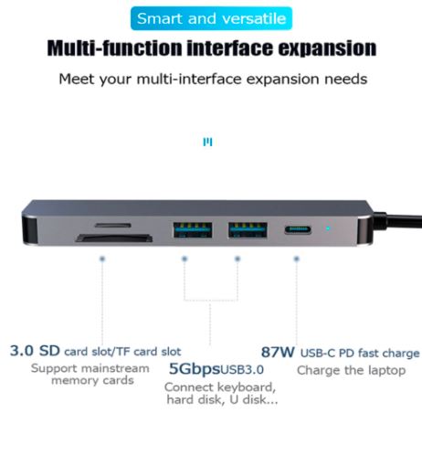 accesorios para electronica - CONVERTIDOR USB 3.0 TIPO C 6 EN 1 2