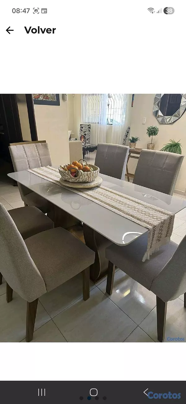 muebles y colchones - Juego de comedor 6 sillas.  2