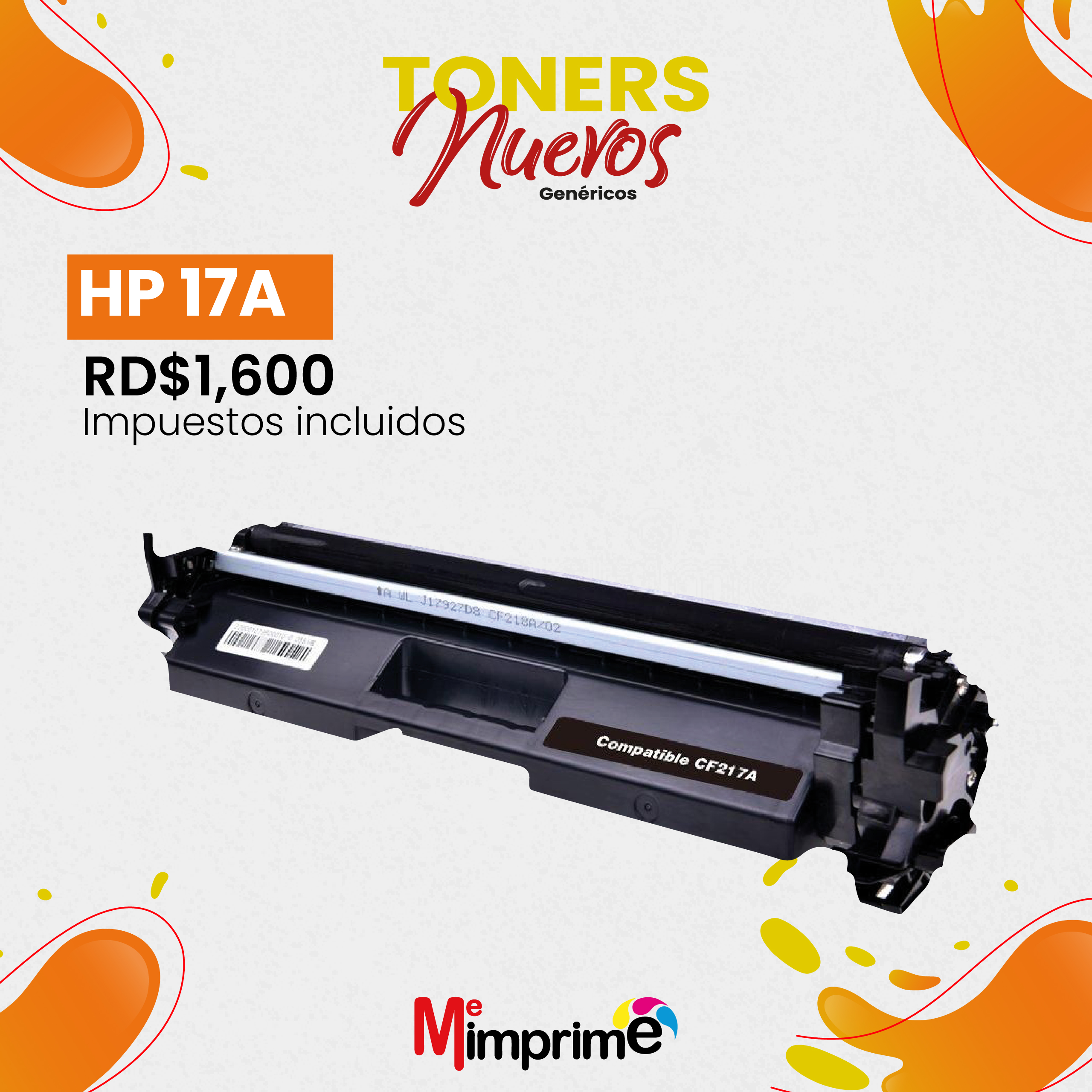 impresoras y scanners - Toner Generico HP 17A