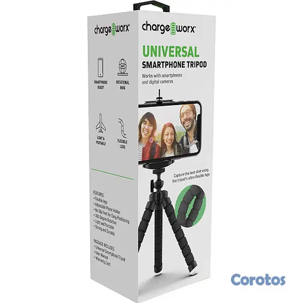 accesorios para electronica - TRÍPODE UNIVERSAL PARA CELULARES, FLEXIBLE, AJUSTABLE, ROTACIÓN 360 GRADOS 2