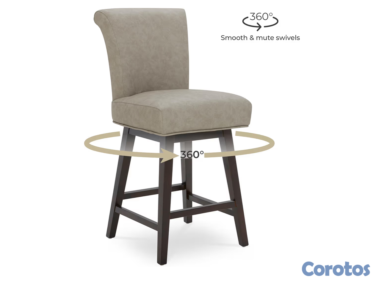 decoración y accesorios - CHITA Juego de 2 taburetes de bar giratorios  4