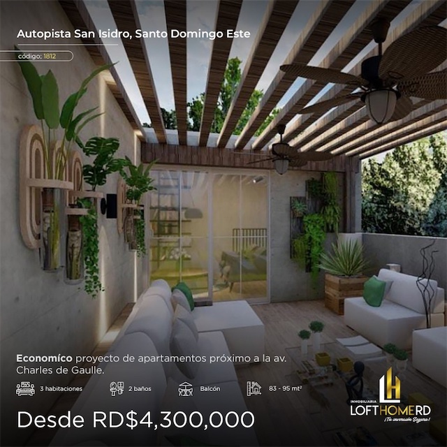 apartamentos - Venta de apartamentos en la Autopista de San Isidro Santo Domingo este  3