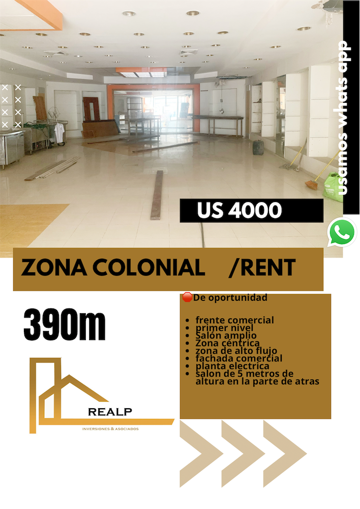 oficinas y locales comerciales - Local amplio en zona colonial