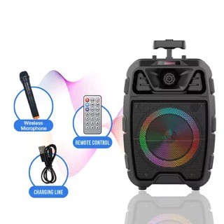 camaras y audio - Bocina de 8 pulgadas 4500mah 20w Speaker bluetooth recargable + microfono 3