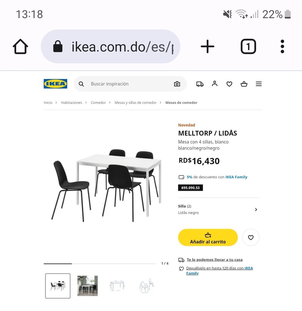 muebles y colchones - Vendo comedor de IKEA en 10000 valorado en 16 está en buena condiciones 
