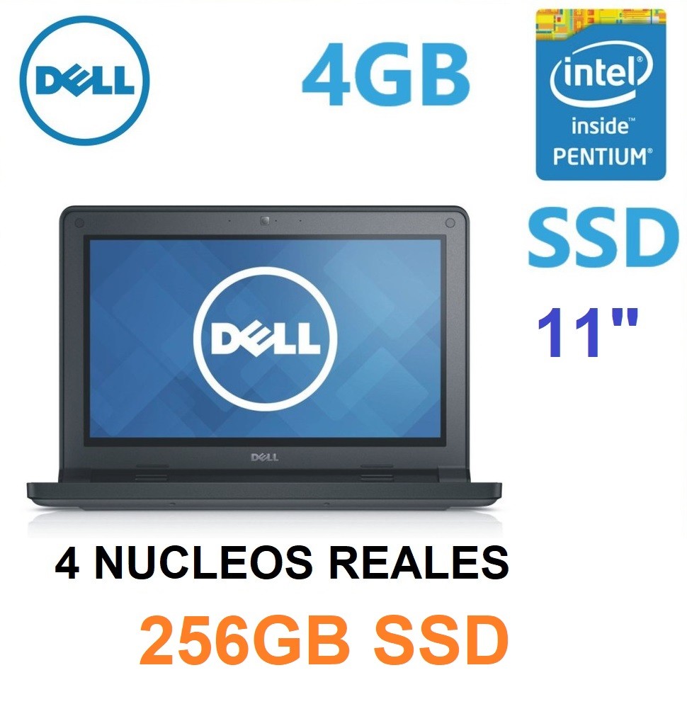 computadoras y laptops - LAPTOP DELL LATITUDE 3150 11 Pg. INTEL 4 NUCLEOS 4GB Y 256GB SSD $11,500