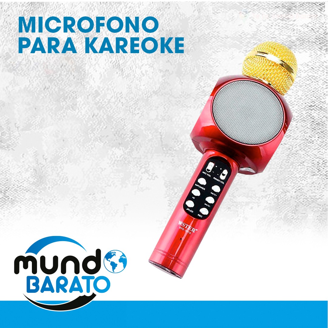 otros electronicos - Microfono Inalambrico Bluetooth Karaoke con Bocina Recargable Inhalambrico