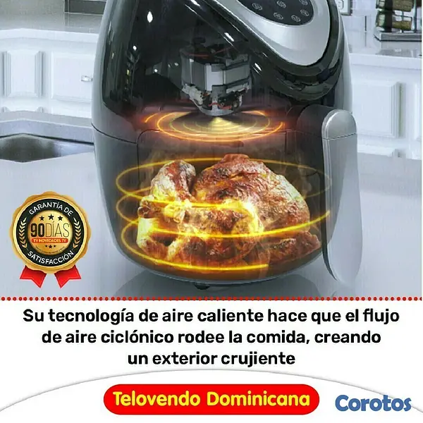 electrodomesticos - FREIDORA DE AIRE CON PANEL DIGITAL MULTIFUNCIONES PARA COCINAR SALUDABLE 3