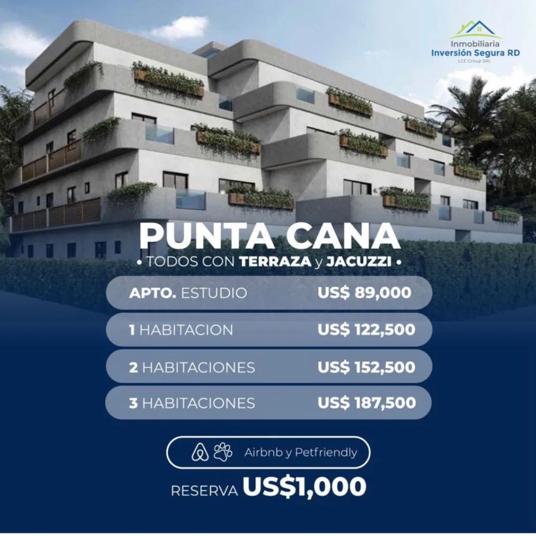 apartamentos - Apartamentos en Punta Cana en Vista Cana con Jacuzzi y terraza  2