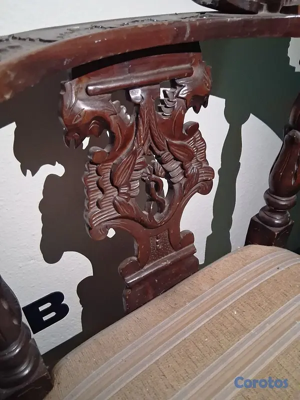 muebles y colchones - Reliquia Caoba Centenaria Silla Esquinero 4