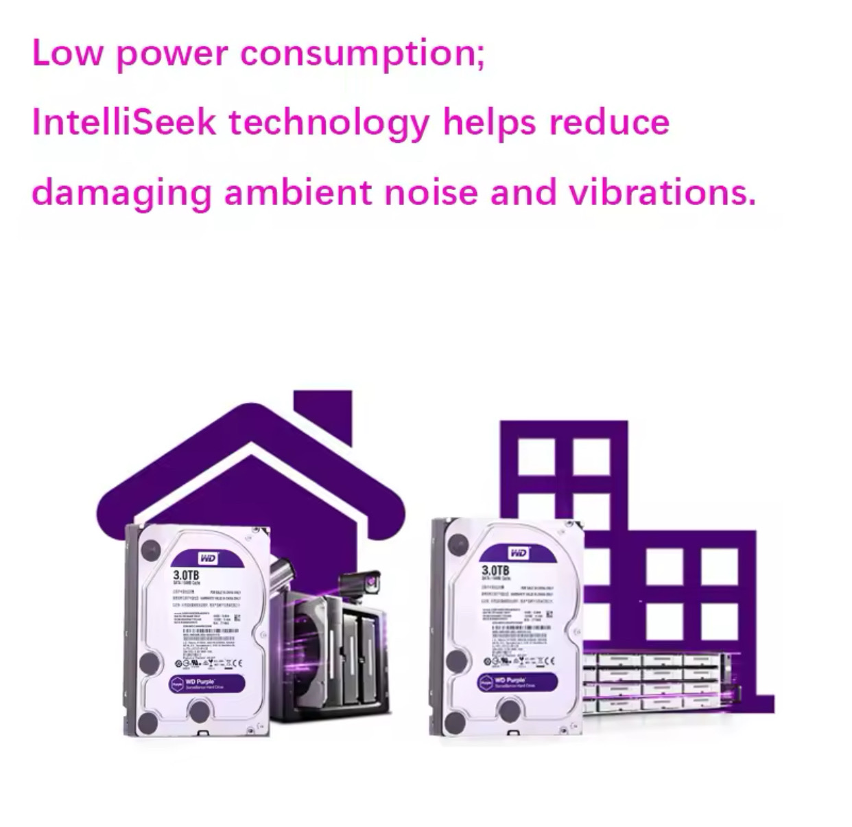 otros electronicos - duro interno de vigilancia WD Purple 3,5 "64M caché SATA III 6 Gb/s 2