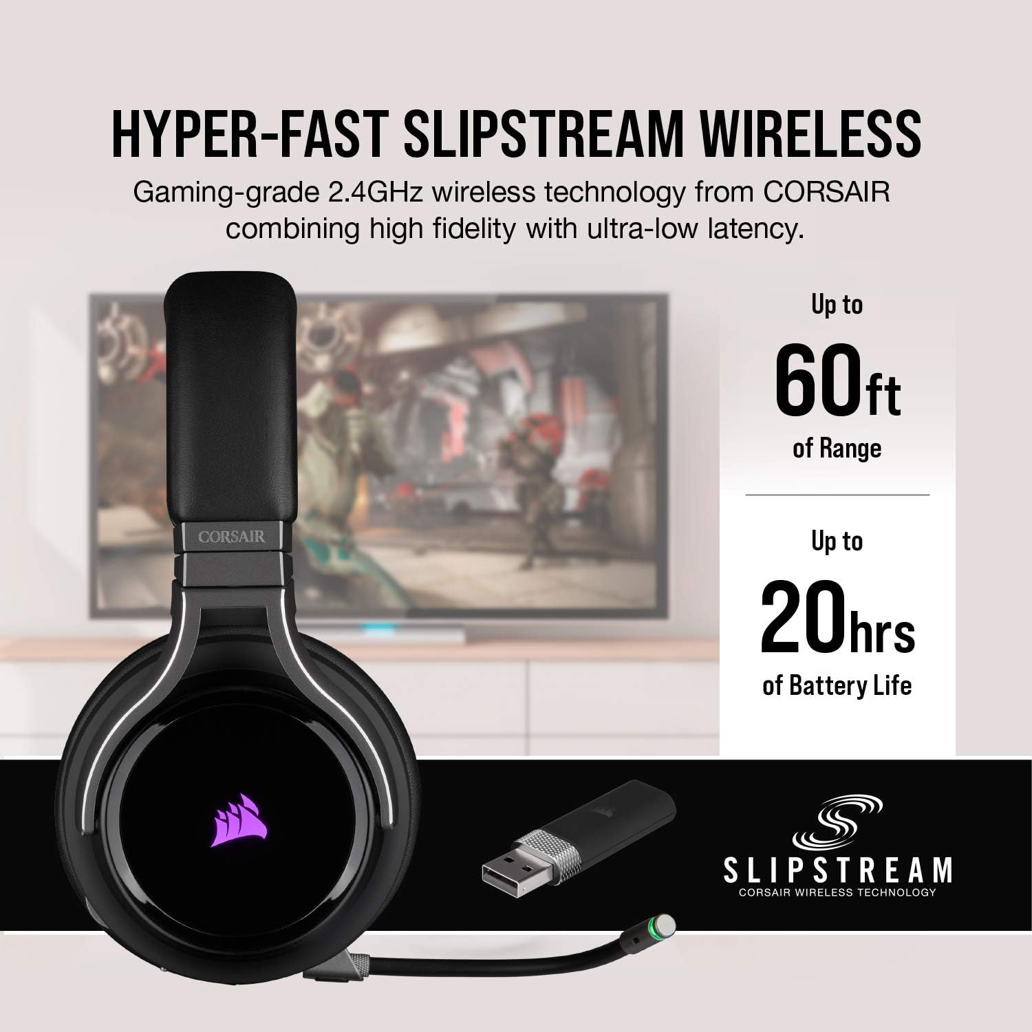 consolas y videojuegos - Corsair Virtuoso RGB Wireless Gaming Headset  7