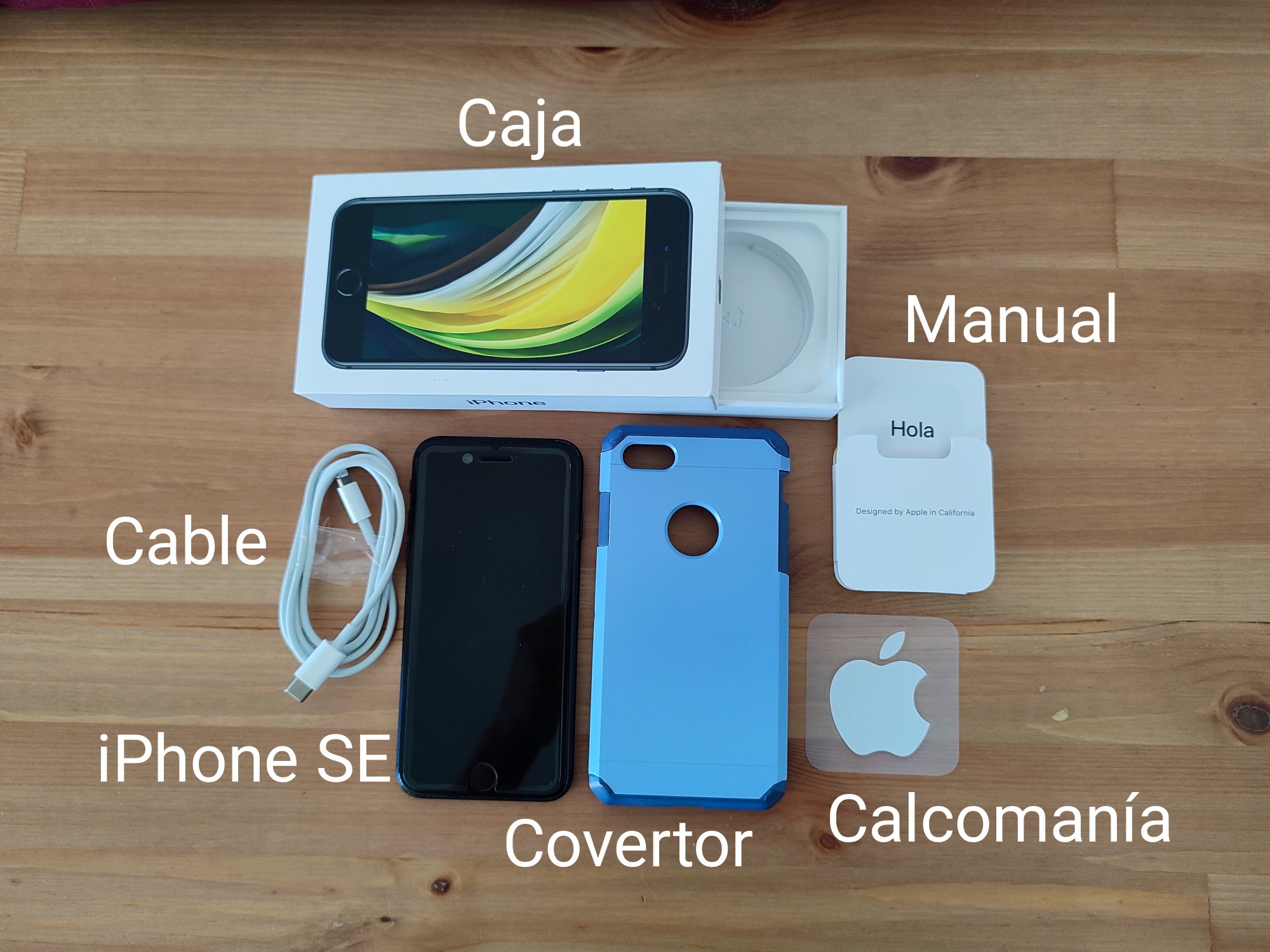 celulares y tabletas - iPhone SE 12 de oportunidad con todos sus accesorios 
 0