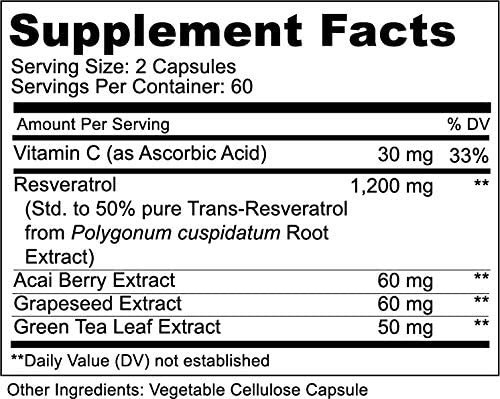 Salud y Equipamiento Médico - Resveratrol 120 Cap Hms Nutrition 2