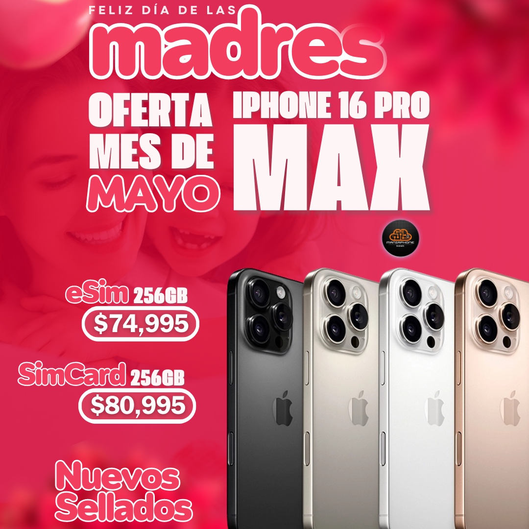 celulares y tabletas - Oferta Para Mamá iPhone 16 Pro Max factory unlocked con sus cajas selladas 