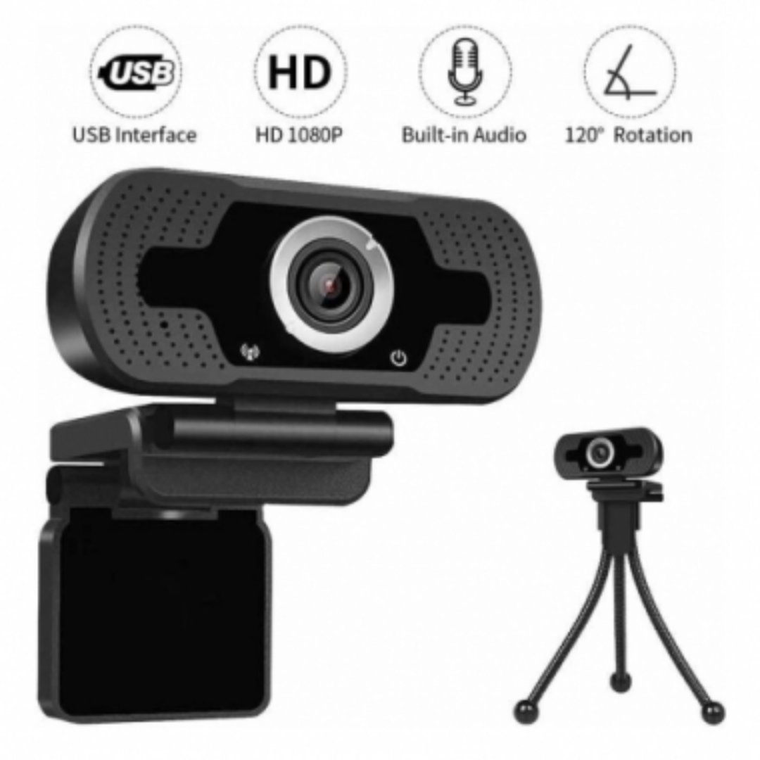 computadoras y laptops - CAMARA WEB LOOSAFE FULL HD 1080P, USB, NEGRO CON TRIPOIDE (LS-F36-1080P (XM)),  0