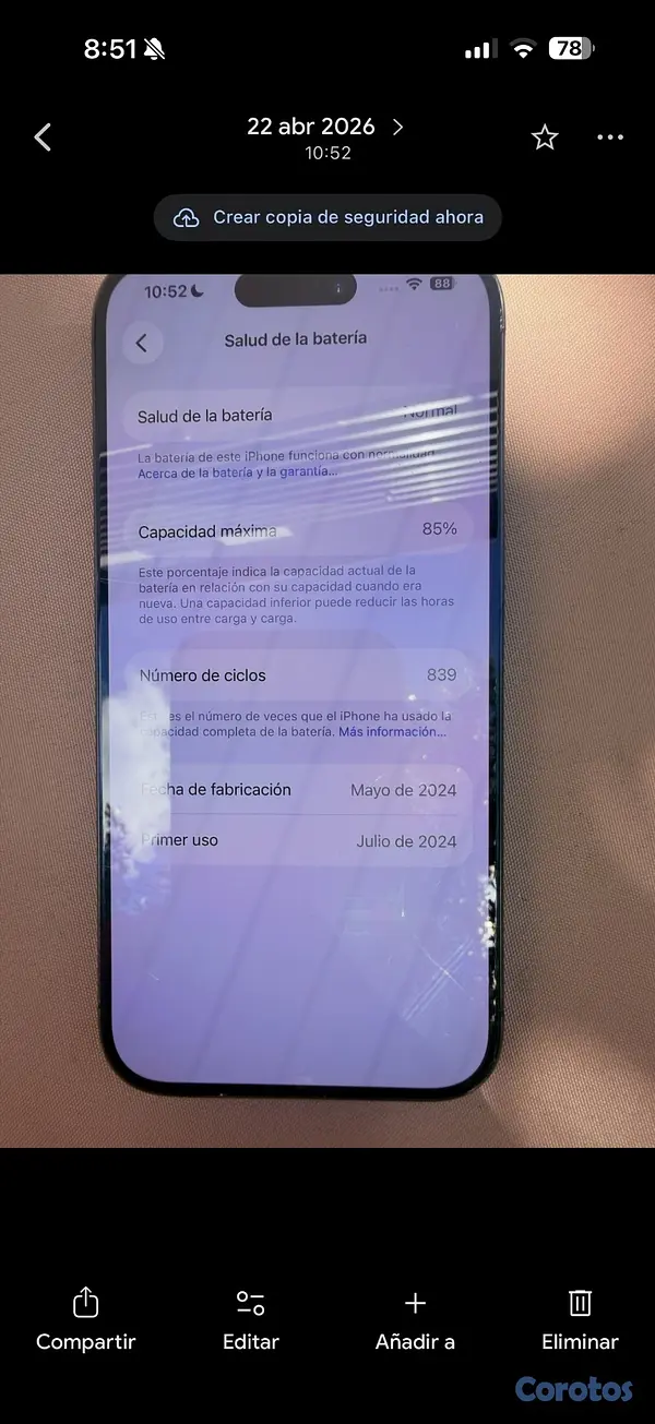 celulares y tabletas - IPHONE 15 PRO 256GB 9