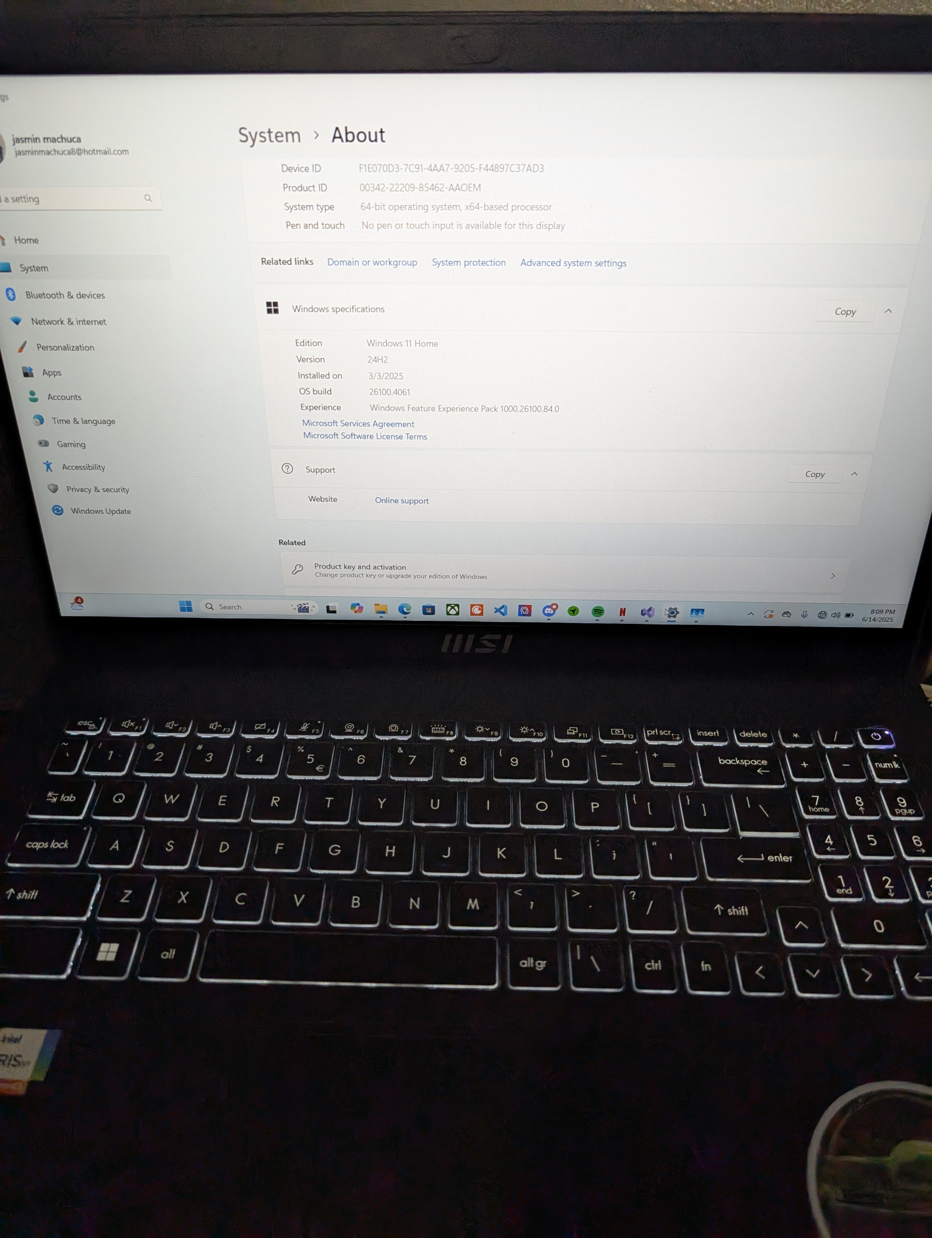 computadoras y laptops - MSI THIN laptop 6