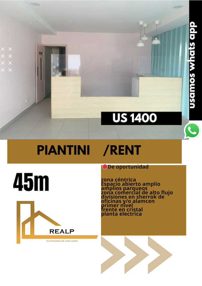 oficinas y locales comerciales - Local céntrico en Piantini