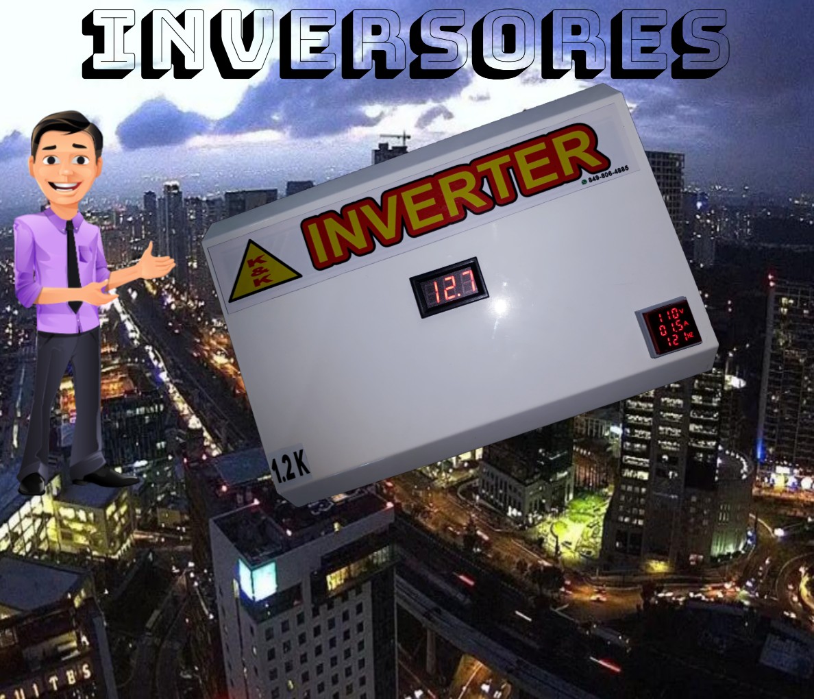 plantas e inversores - Inversores de 1.2kilos 12vdc ups series ( inverter de bajo consumo)