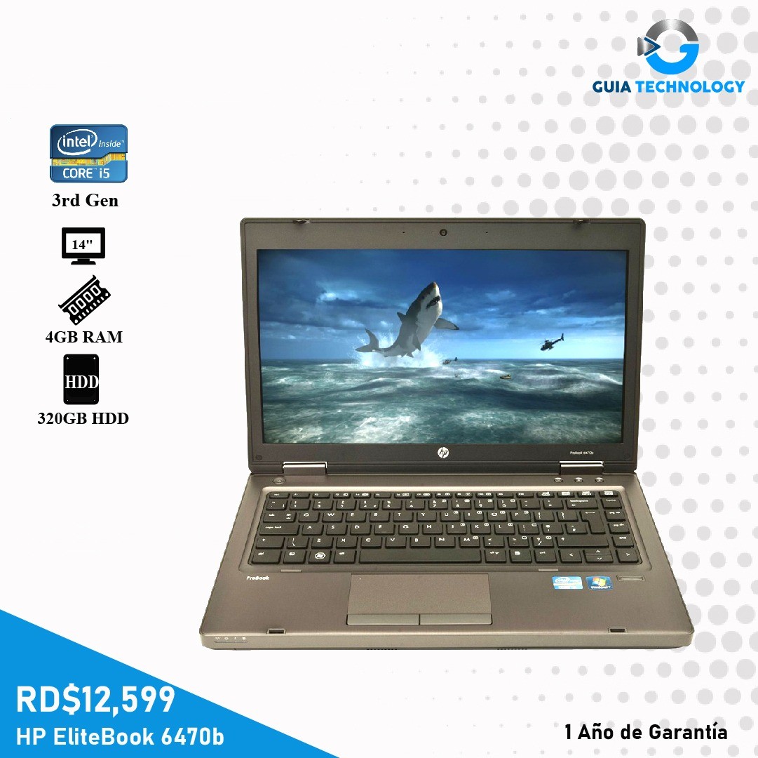 computadoras y laptops - Laptop HP ProBook 6460b  Core i5-3230M @2.60 320GB HDD 4GB RAM