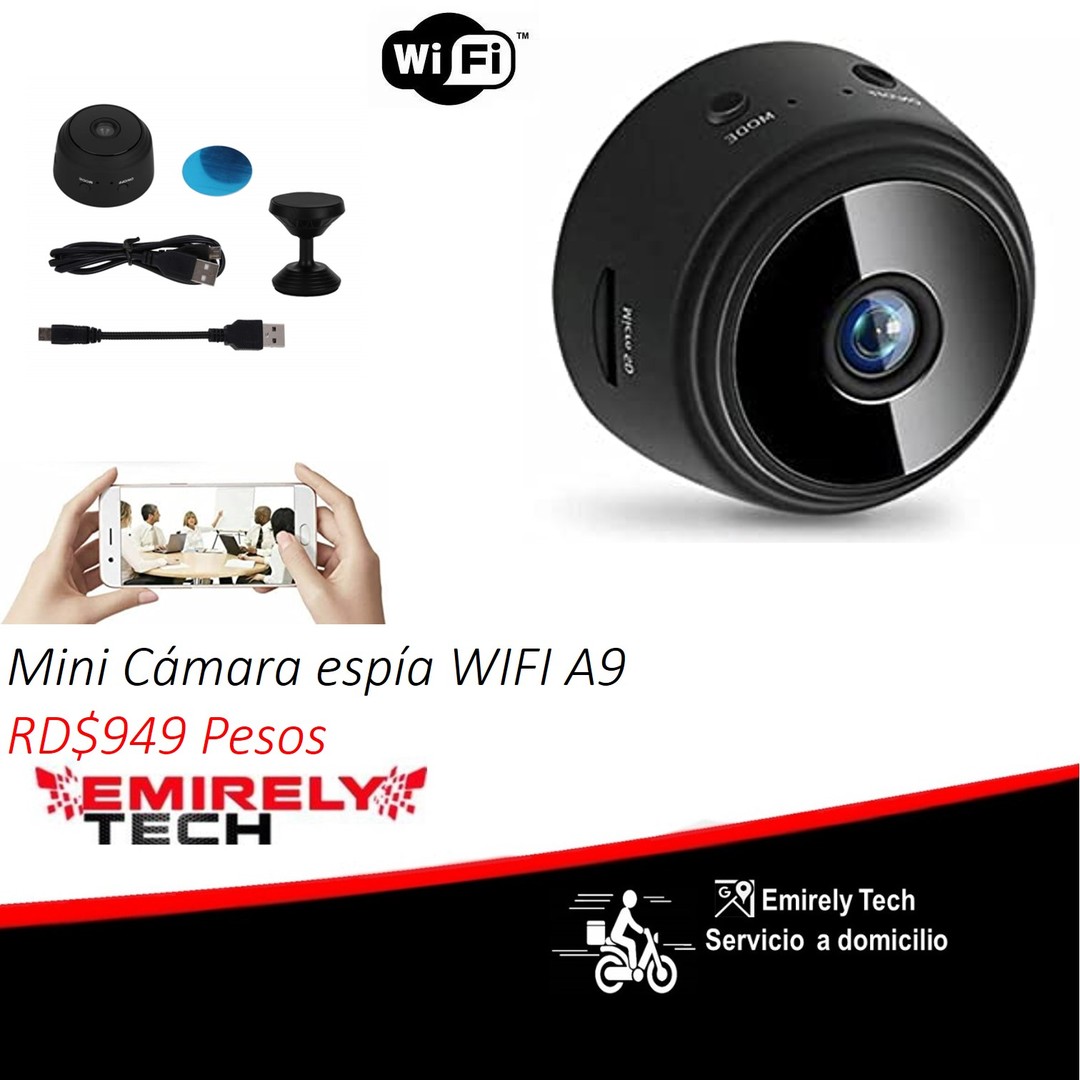 camaras y audio - Mini camara Wifi A9 recargable 1080P