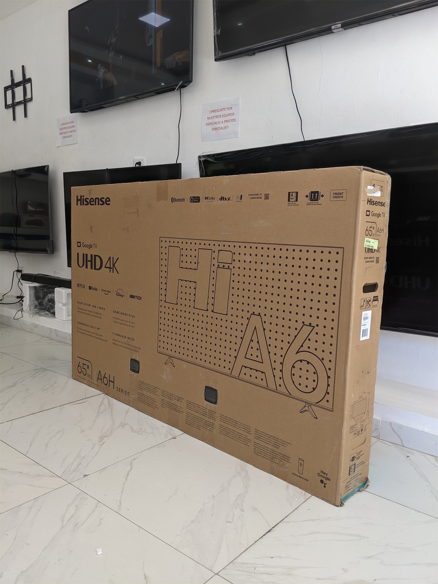 tv - Tv Hisense 65”A6H Smart Tv 4K Bluetooth 1año de garantía somos tienda física