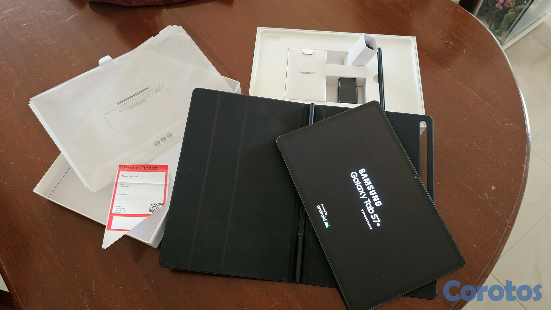 celulares y tabletas - Samsung S7 Plus con cubierta original y protector de pantalla ya instalado 2