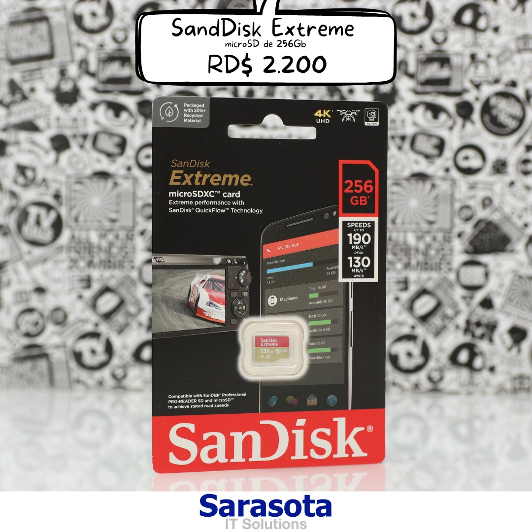 MicroSD 256Gb SanDisk Extreme (190 MB/s)