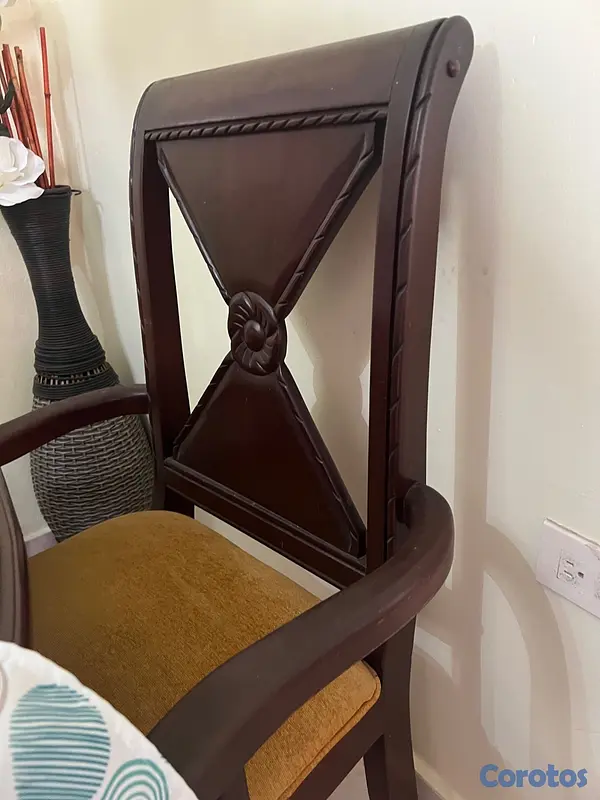 muebles y colchones - Comedor caoba seis sillas 2