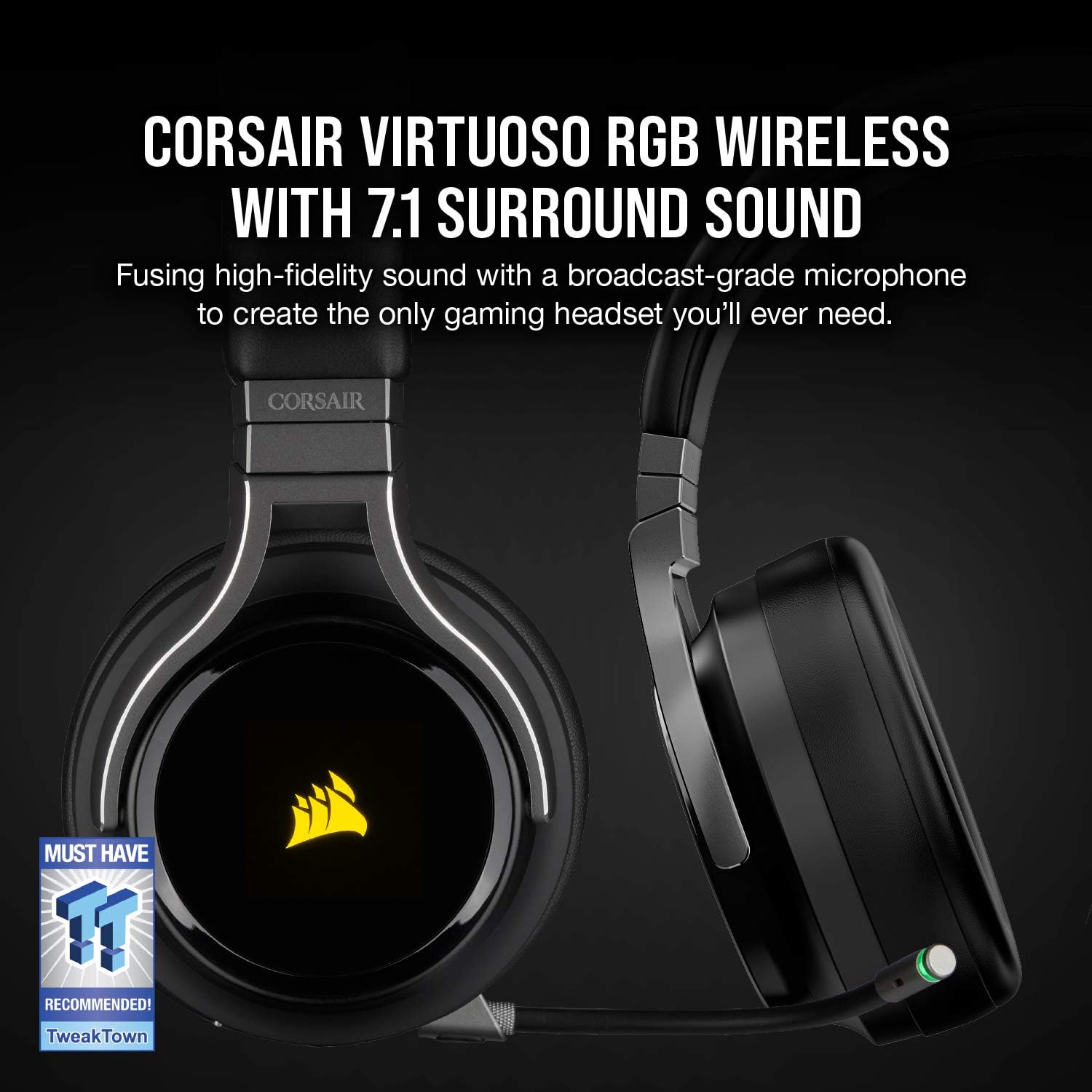 consolas y videojuegos - Corsair Virtuoso RGB Wireless Gaming Headset  9