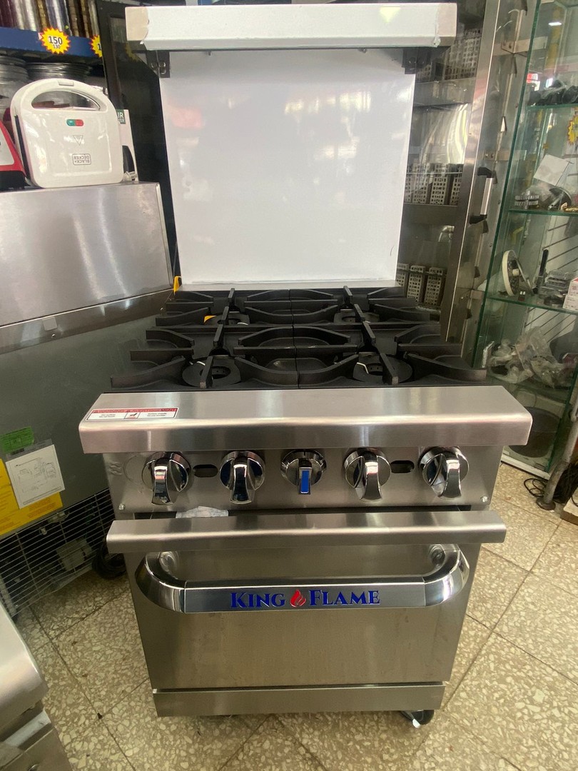 equipos profesionales - Estufa de 6 Hornillas con Horno  5