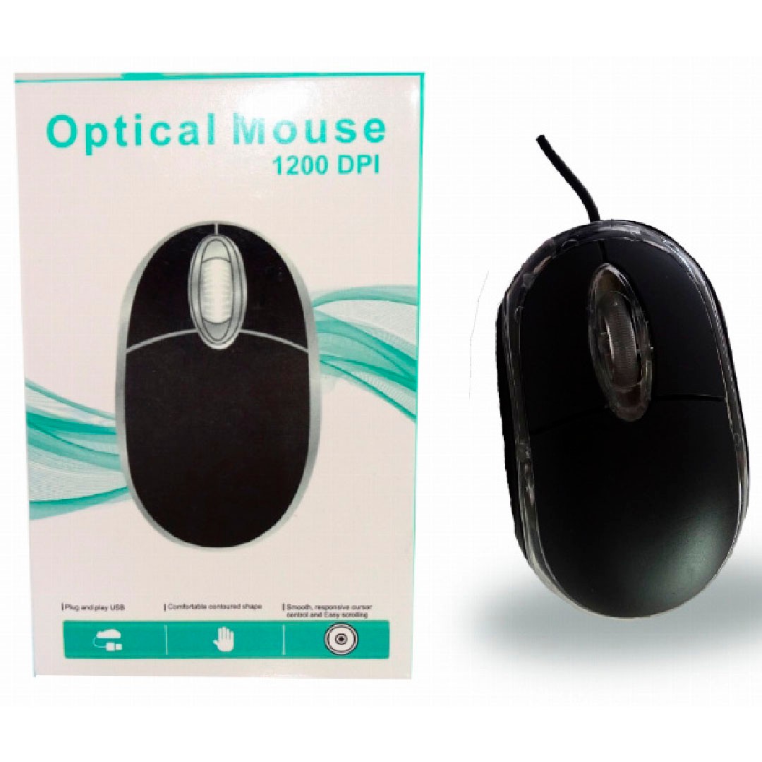 accesorios para electronica - Mouse USB óptico de 1200 DPI.
 1