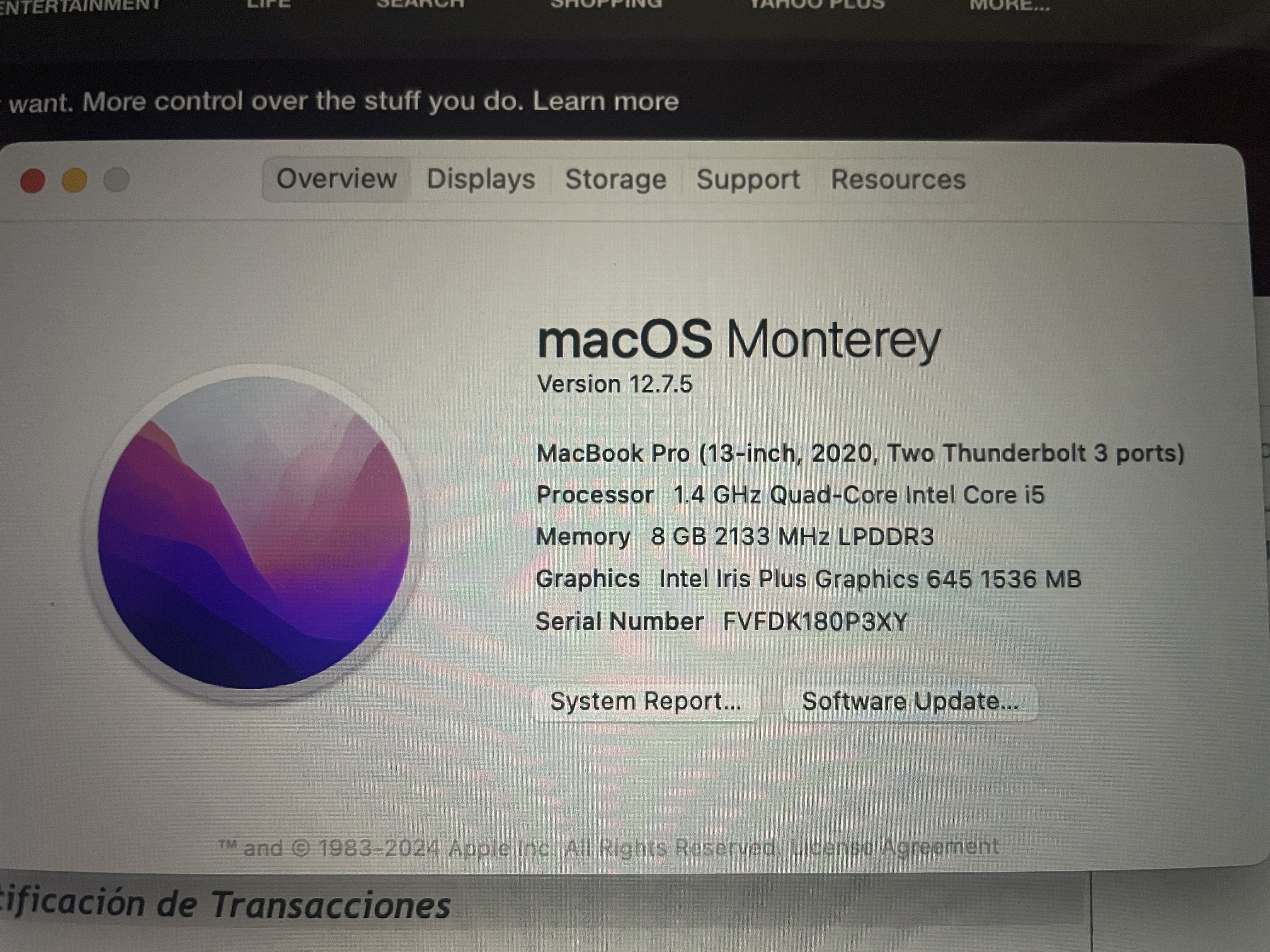 computadoras y laptops - Apple MacBook 2020 256 G 5
