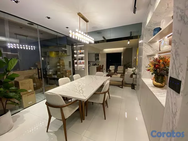 apartamentos - vendo urbanización real piso 7 amueblado tres habitaciones con baño dos parqueos 2