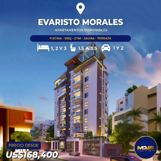 apartamentos -  Apartamentos en Evaristo Morales, Santo Domingo