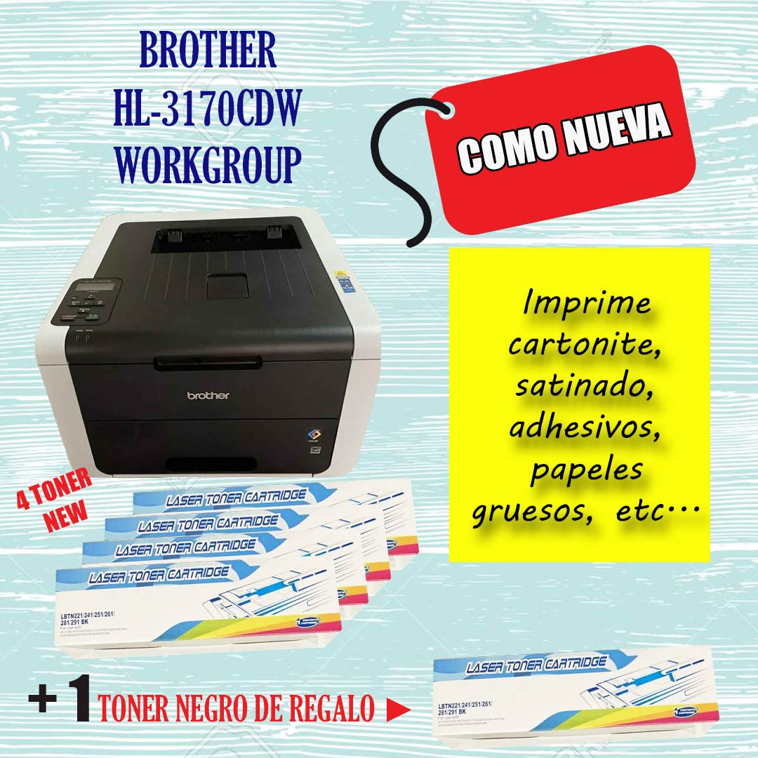 impresoras y scanners - Impresora Brother HL-3170CDW Workgroup (como nueva)