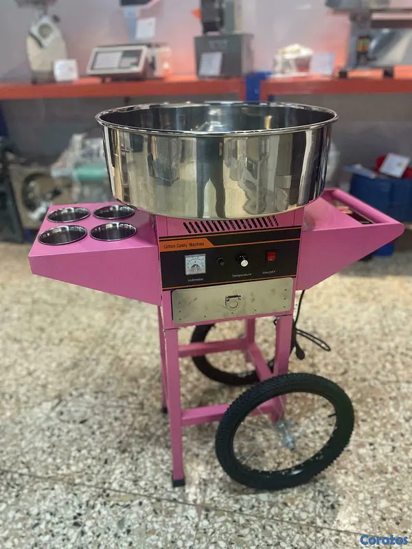 equipos profesionales - Maquina electrica de algodon de azucar con carrito 8