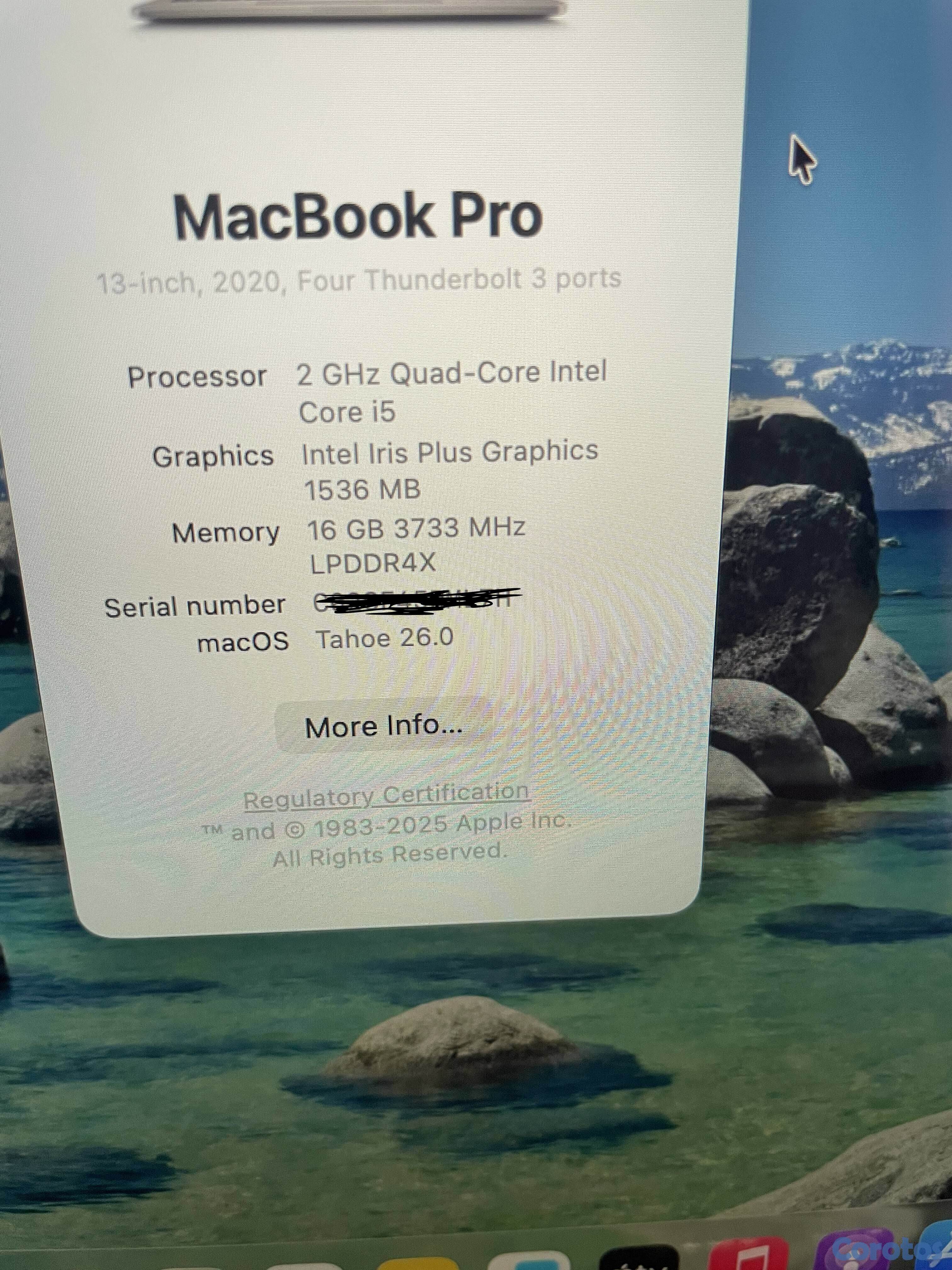 computadoras y laptops - MacBook Pro 13 2020 i5 2.0ghz, 16gb ram, 512 ssd 3