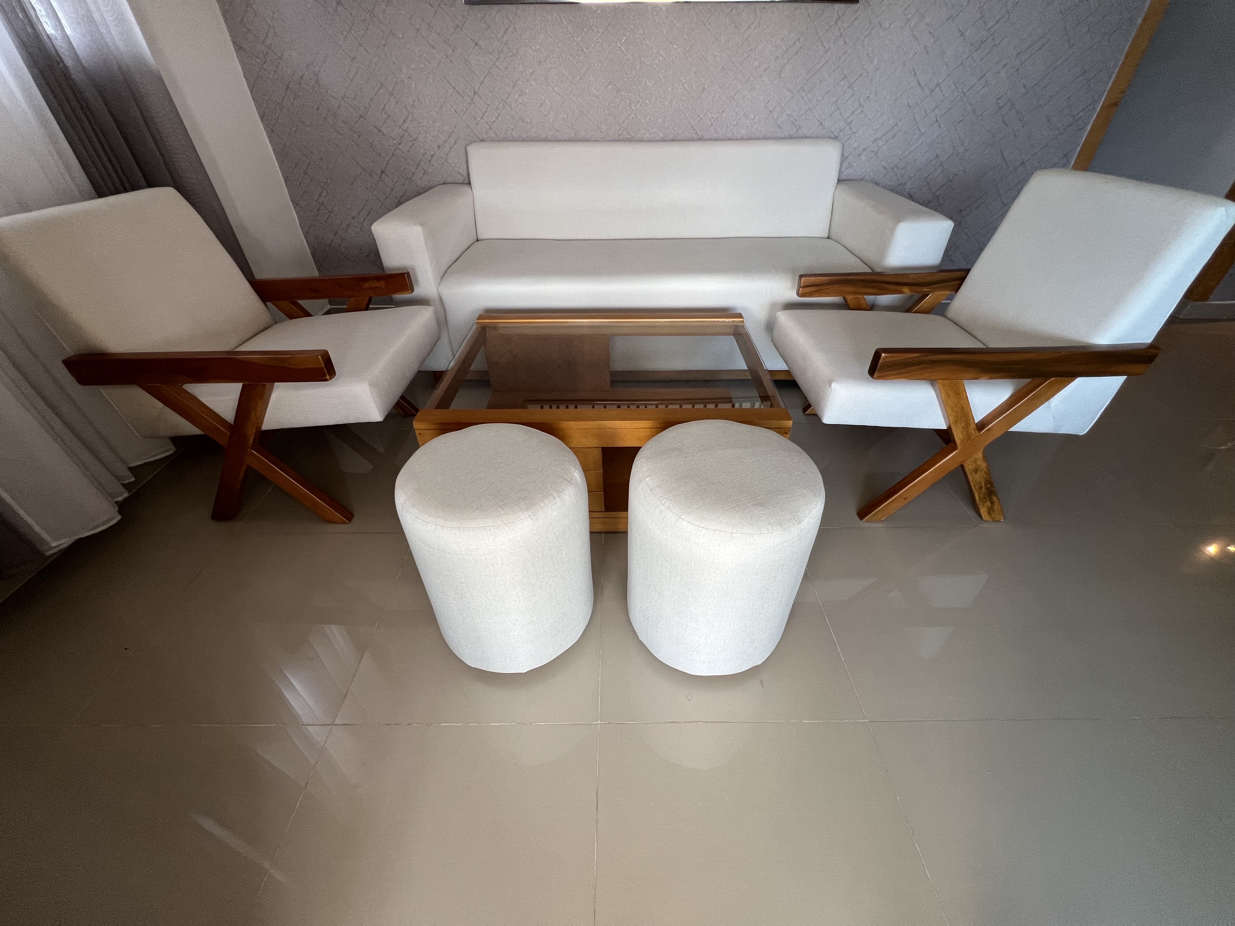 muebles y colchones - De oportunidad! Juego de muebles blanco en caoba 2