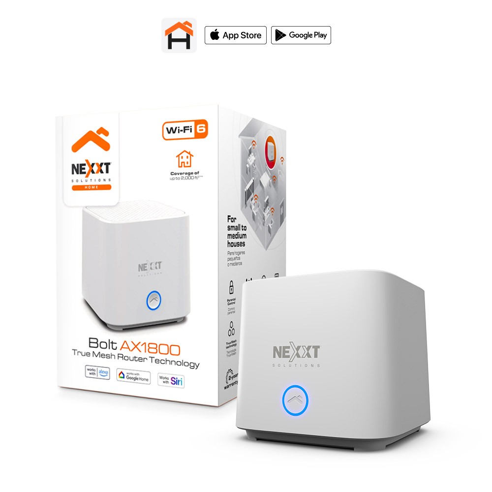 computadoras y laptops - ROUTER WIRELESS MESH NEXXT BOLT AX1800, SISTEMA INALAMBRICO COMPLETO PARA EL HOG