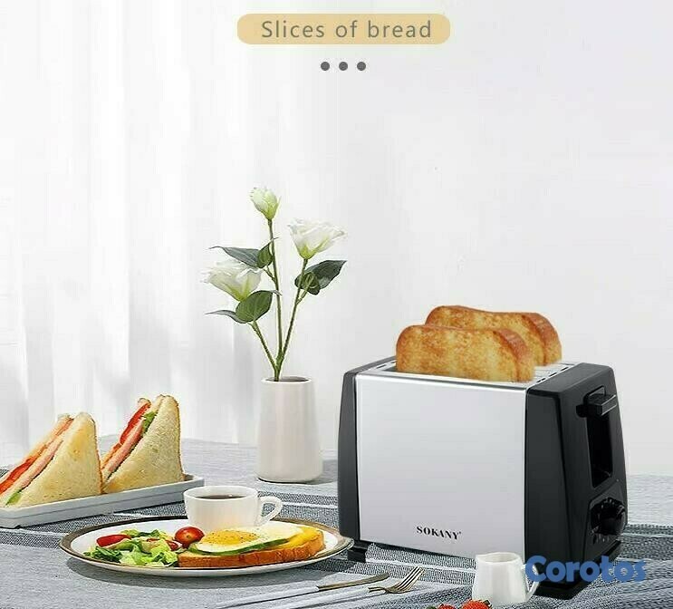 cocina - Tostadora eléctrica de 2 rebanadas de calefacción rápida automática 5