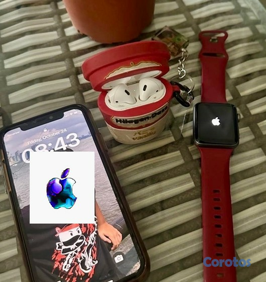 celulares y tabletas - iPhone XS 256 Gb., Apple Watch con dos correas y Apple Earbuds 4