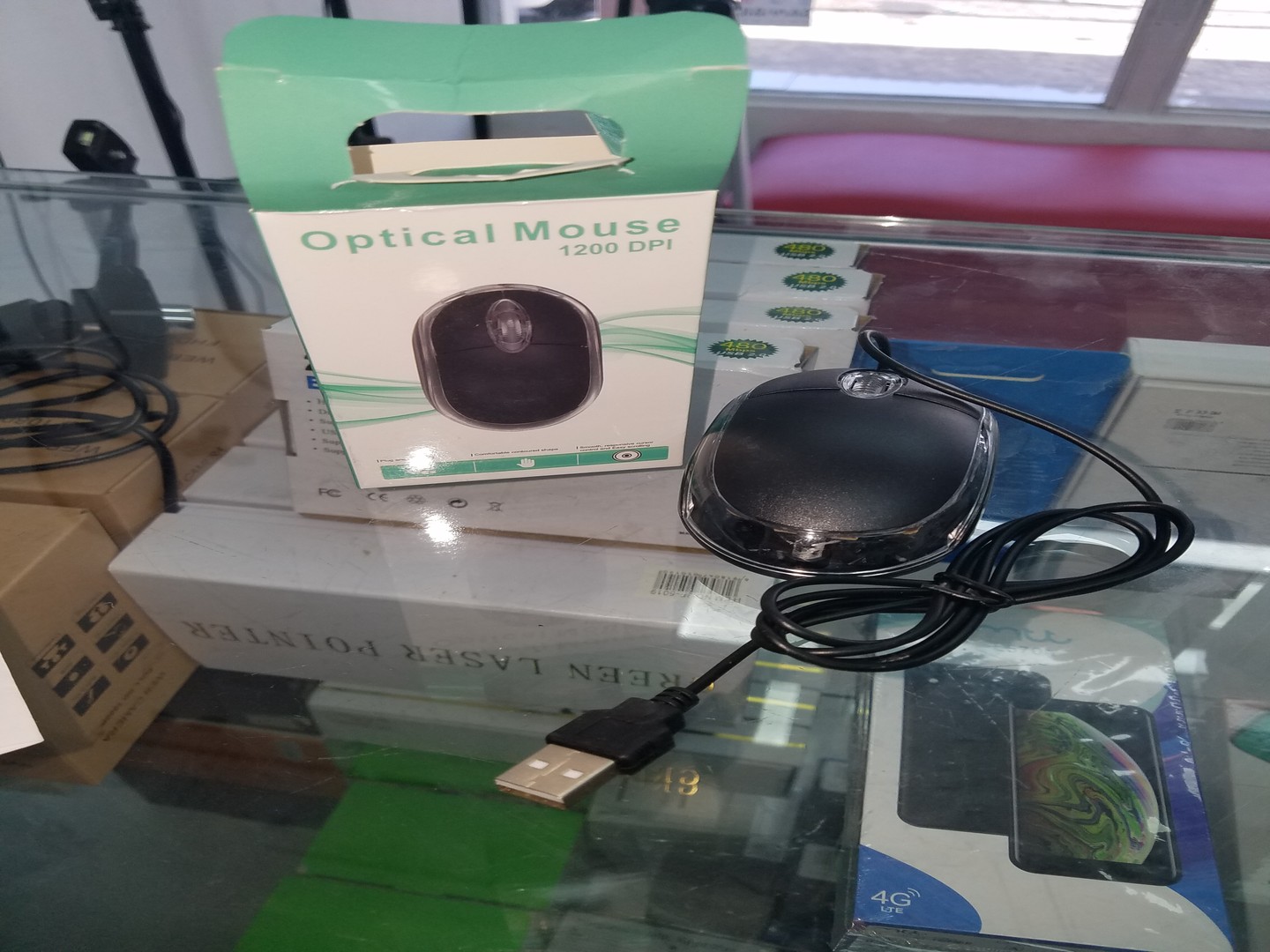 accesorios para electronica - Mouse USB óptico de 1200 DPI.
 2