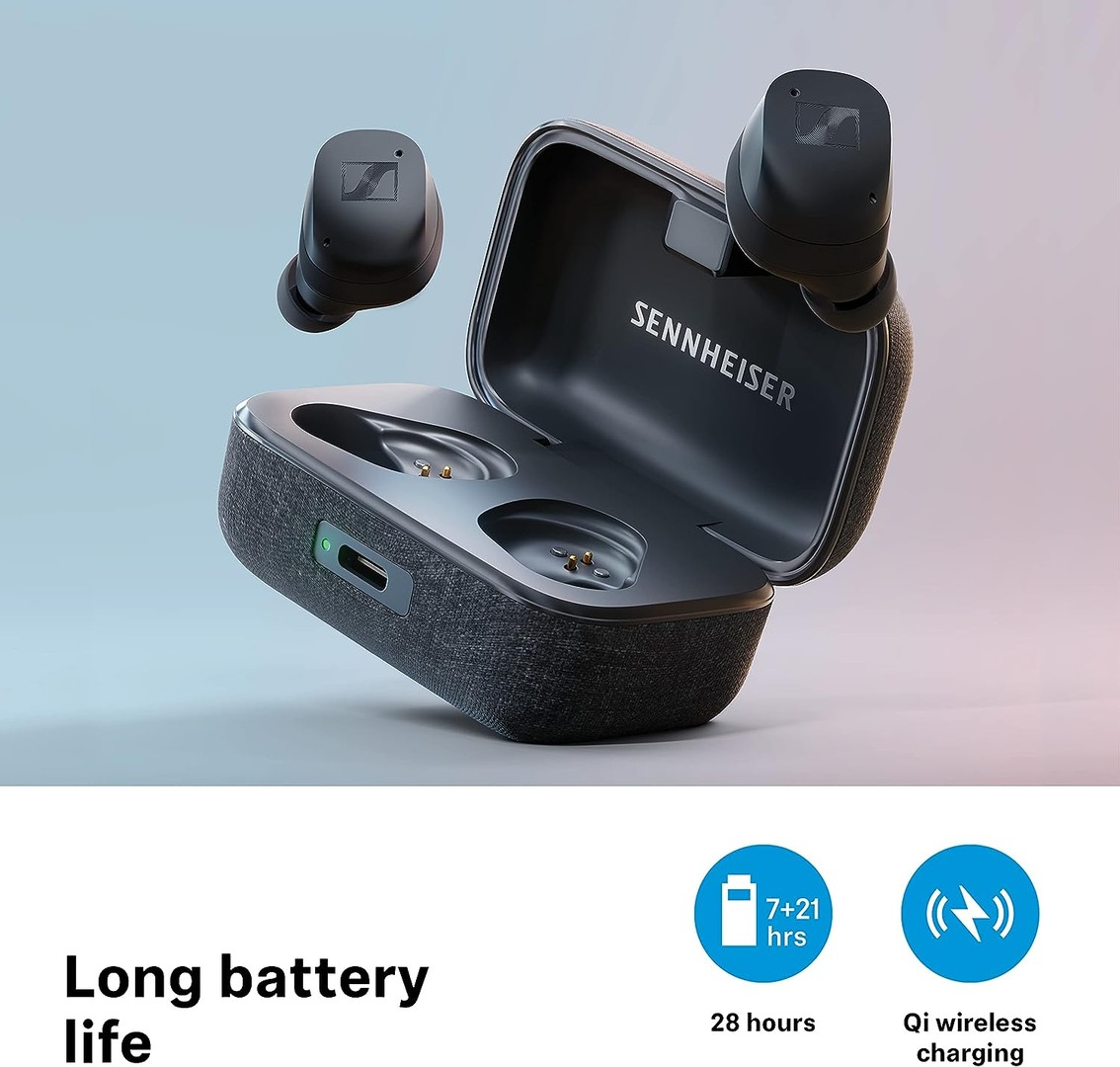 camaras y audio - Sennheiser Momentum 3 TWS Earbuds Audífonos Bluetooth, ANC, IPX5, Qi Charging 4