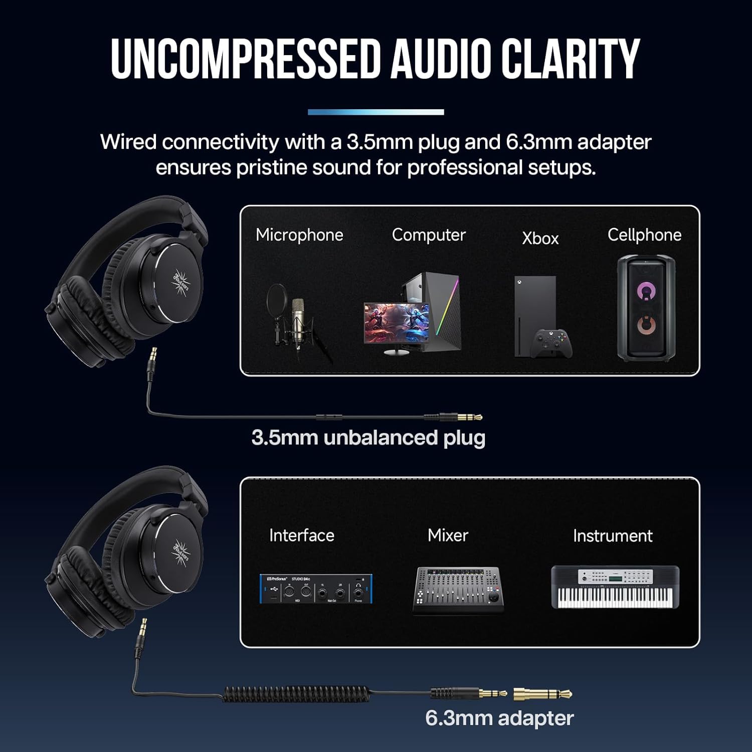 camaras y audio - Kiwi Ears Division 40mm DD Auriculares con cable 5