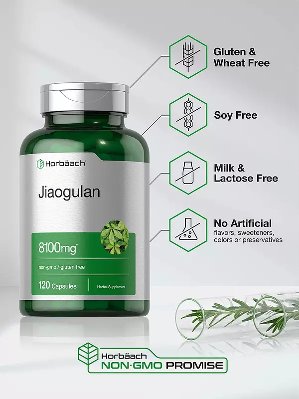 Salud y Equipamiento Médico - Jiaogulan 900 Mg 120 Cap Horbaach 4