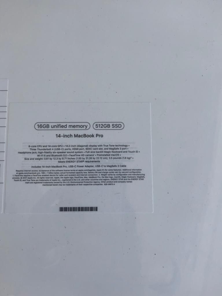 celulares y tabletas - Macbook Pro 14-inch 2021 M1 Pro Sellada 3