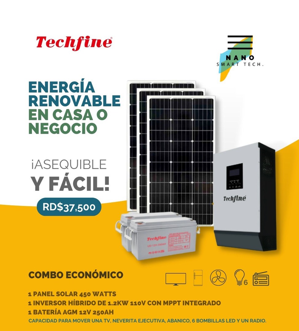 plantas e inversores -  Combo económico sistema de paneles solares.